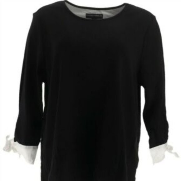 NWT BROOKE SHIELDS TIMELESS‎ 3/4 SLV HI-LOW TOP MEDIUM - Picture 4 of 11